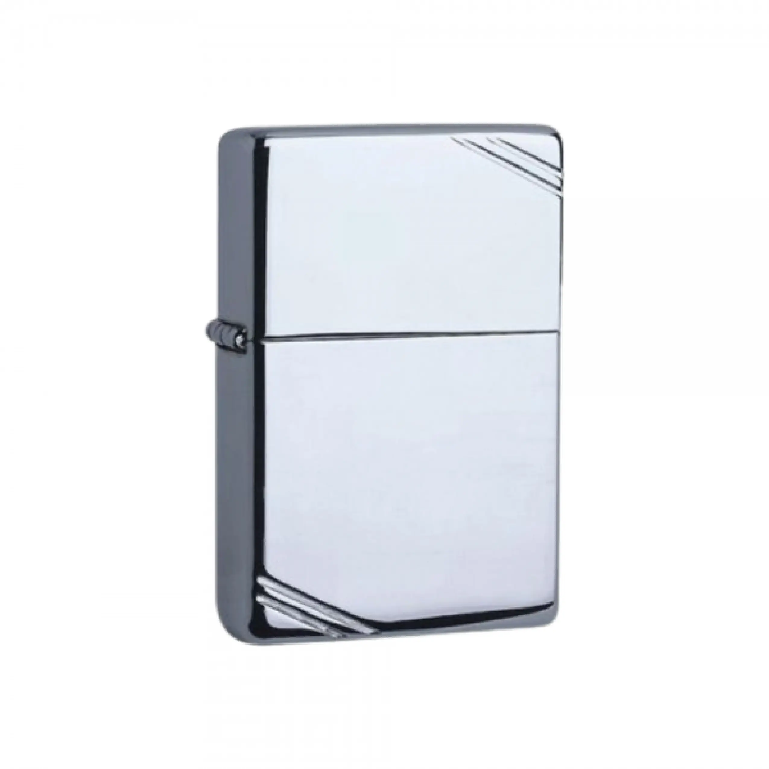 Brichetă Zippo Vintage Chrome crom lucios cu liniuțe pe colțuri
