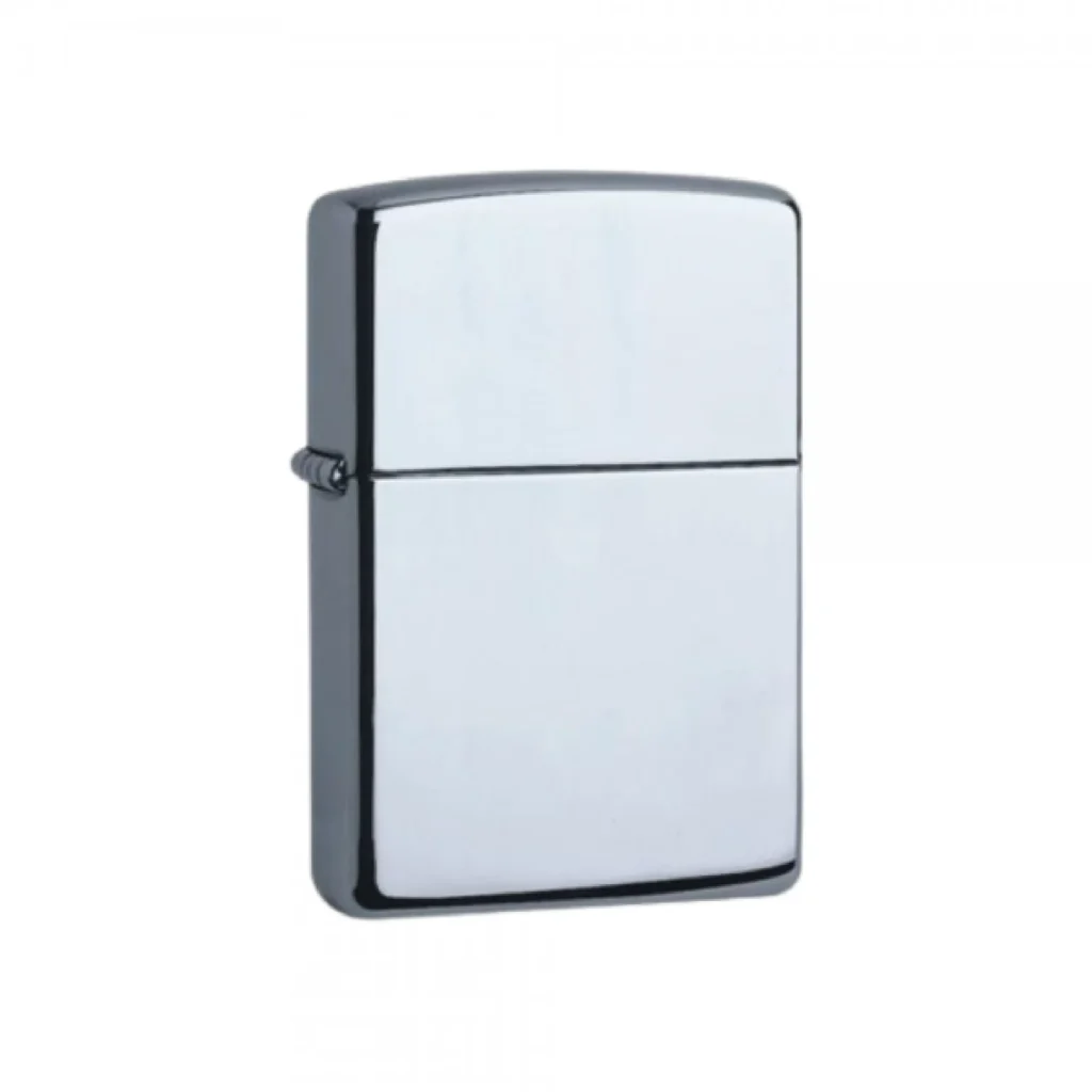 Brichetă Zippo Chrome Armor crom lucios, vedere frontală