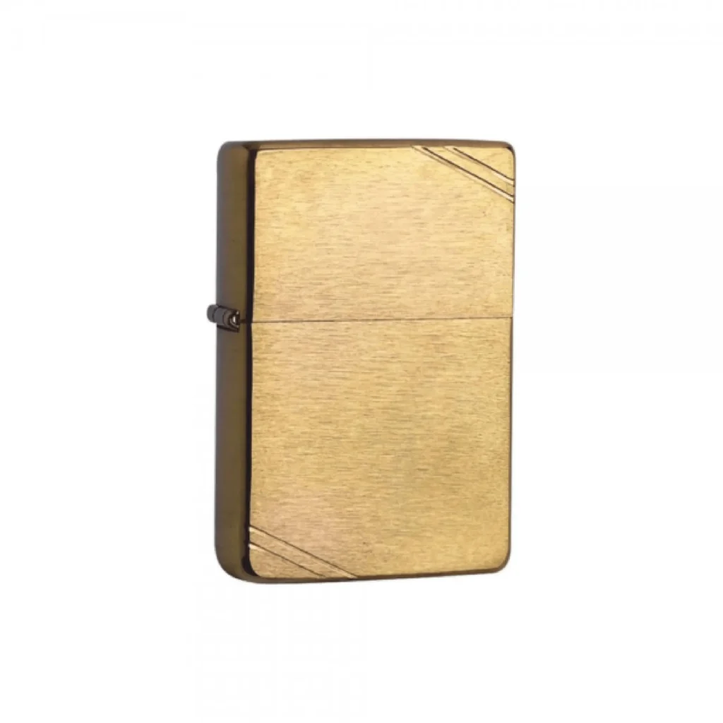 Brichetă Zippo Vintage Gold w Stripes cu finisaj auriu și detalii diagonale